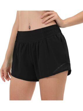 High Waisted Plus Size Athletic Shorts for Women - 4" Running Workout Shorts